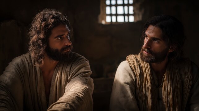Paul and Silas worship in chains, showing how steadfast faith transforms suffering into purpose, fills darkness with praise, and reveals God&rsquo;s power even within confinement

