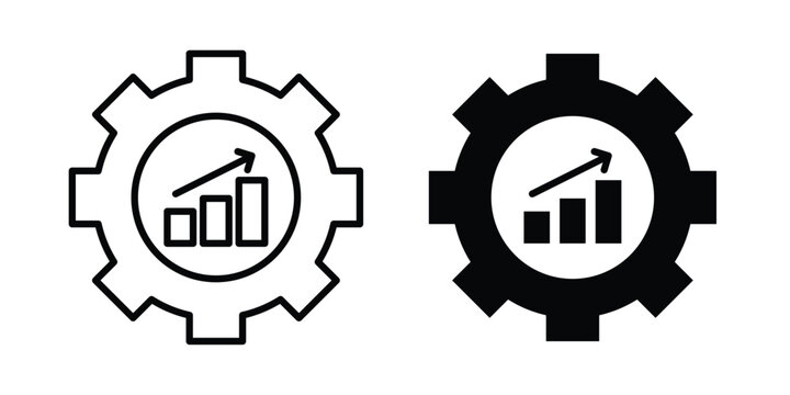 Productivity icon logo line black symbols collections.