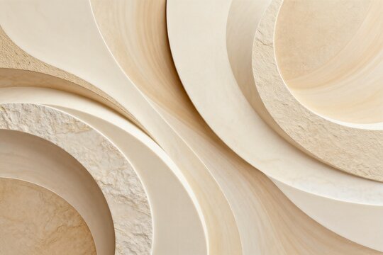Abstract curved architectural panels