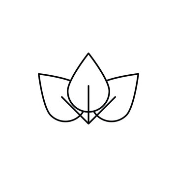 Mint icon isolated on white background in stroke line style