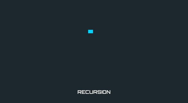Minimalist recursion concept motion with modern typography animation