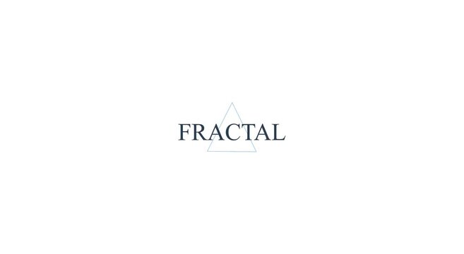 Minimalist fractal geometry animation with rotating triangle animation