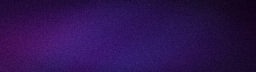 Fototapeta premium Abstract wide grainy background with deep indigo violet and dark midnight blue tones