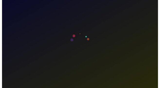 Minimalist loading spinner animation with colorful floating animation
