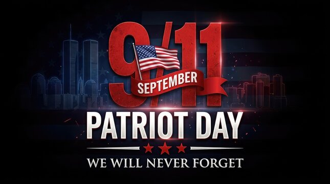 Patriot day 9 11 september we will never forget 911 memorial