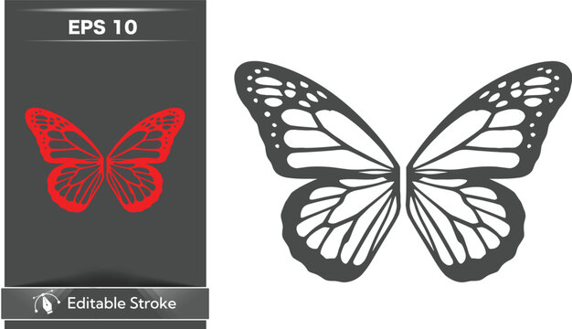 Butterfly graphics with eps file format label