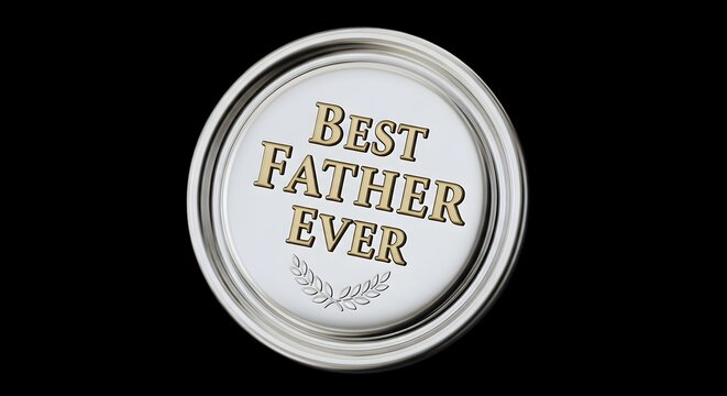 Best Father Ever Gift, Silver Plaque