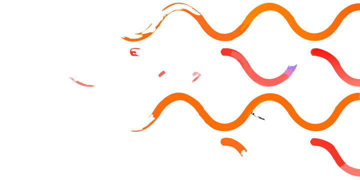 Interlocking loop pattern seamless orange and red wavy design on black