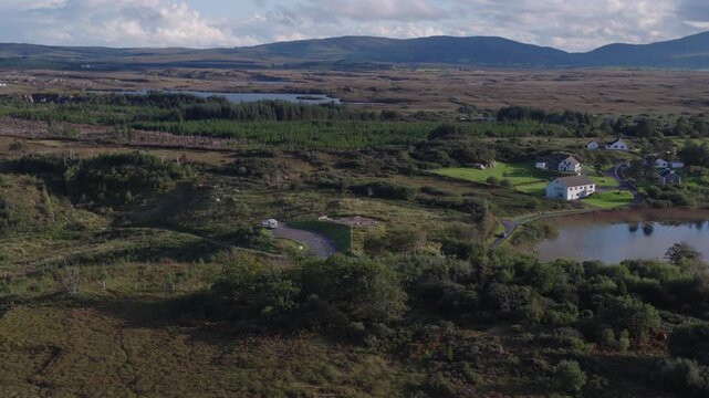 Aerial view of Lough Fad, Portnoo, County Donegal, Republic of Ireland