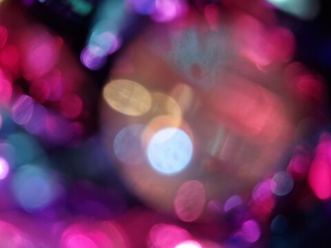 Magenta Gold Abstract Bokeh Light Texture