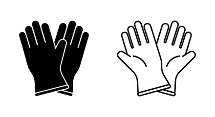 Obraz premium Glove icons, hand protection, work gloves, safety gloves, vector illustrations