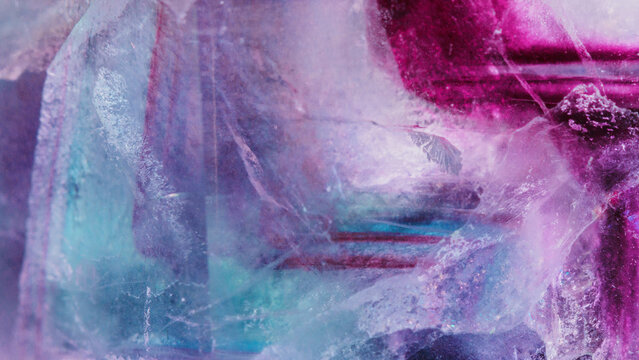 Raw Purple Fluorite Crystal Abstract Macro Background Texture