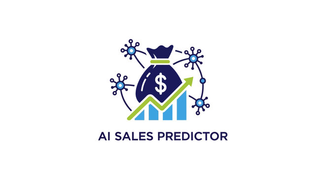 AI Sales Predictor Logo Design.