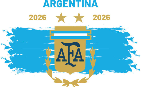 Argentina football team logo with 2026 dates