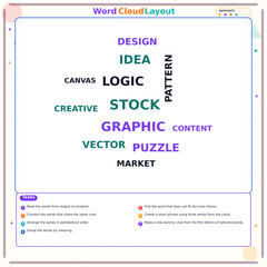 Fototapeta premium Word cloud layout showcasing graphic design concepts and terms 
