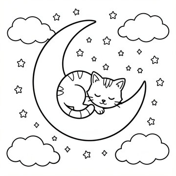 The Sleepy Moon Cat