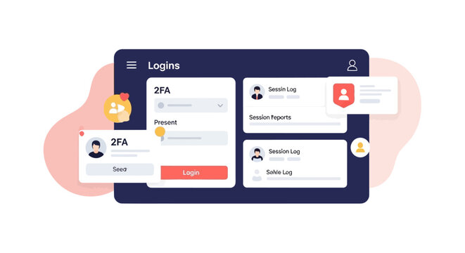 Two-Factor Authentication Login Screen UI Design