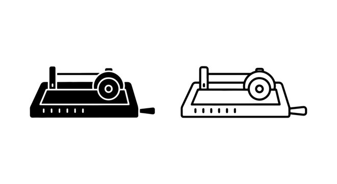 Vintage Phonograph Vector Icons, Retro Music Player Graphics, Old Gramophone Symbols