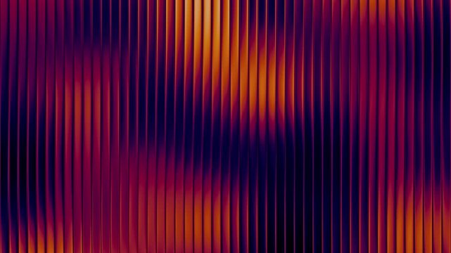 Color wave on ribbed glass. Colorful gradient on redded refractive squares. Loop