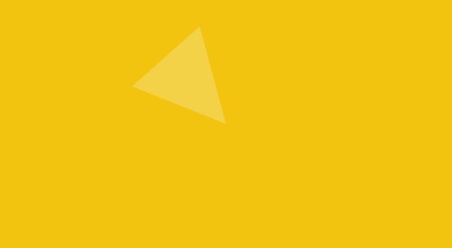 Minimalist yellow background, with animated geometric, triangle animation