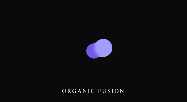Organic fusion abstract motion with purple liquid morphing animation