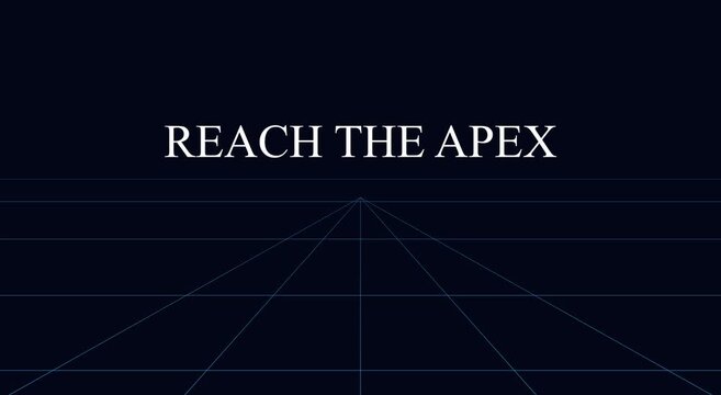 Reach the apex: minimalist motivational typography motion animation