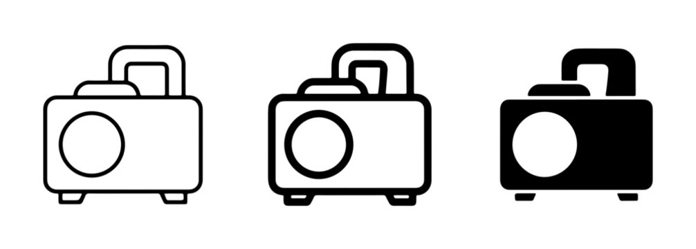 Compact Projector Icons, Portable Cinema Device, Mini Entertainment Machine, Digital Media Player, Home Theater Equipment