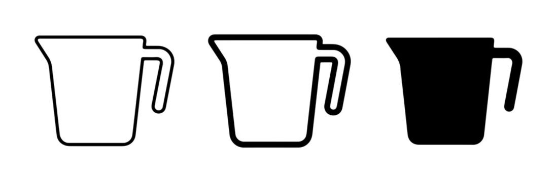 Measuring Cup Icons, Kitchen Tool Graphics, Culinary Measurement Symbols, Cooking Utensil Vector Set
