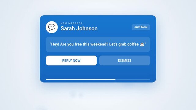 Mobile Phone Message Notification Pop up for Digital Communication