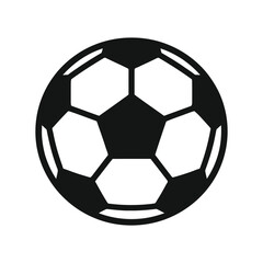 Fototapeta premium Black and white soccer ball icon graphic design isolated on white background