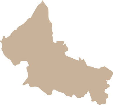 San Luis Potosi Isolated Map Cartography Illustration.