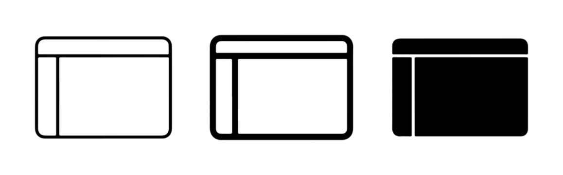 Table Icons, Data Grids, Spreadsheet Layouts, Black and White UI Elements for Business and Technology