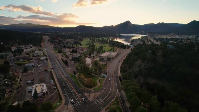 Sunrise Flight Above Estes Park Colorado