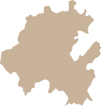 Hidalgo Isolated Map Cartography Illustration State in Mexico