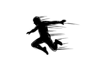 Fototapeta premium Dynamic Runner Silhouette