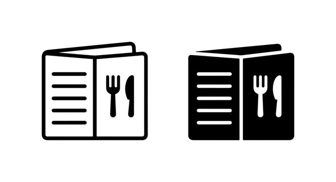 Restaurant Menu Icons, Food Service Booklets, Culinary Guide Symbols