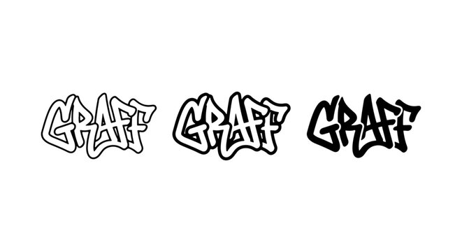 Graffiti Word Art, Urban Style Text, Street Art Lettering, Black White Design