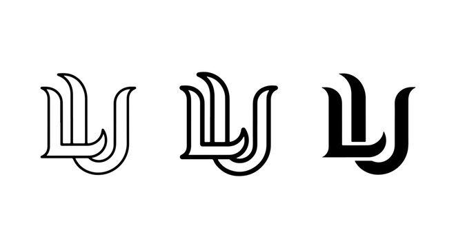 Elegant Monogram Logo Design, Stylized Initials, Modern Lettermark Vector