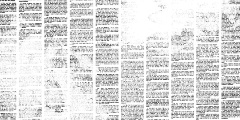 Fototapeta premium Abstract Black And White Newspaper Texture With Transparent Background, Faded Editorial Layout, Distressed Print Surface And Vintage Monochrome Media Collage Design