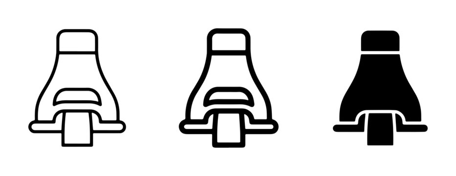 Zipper Pull Icons, Clothing Fastener Elements, Garment Accessory Graphics, Vector Set