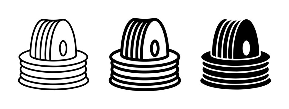 Bottle Cap Icons, Screw Top Vector Set, Packaging Closures Collection, Simple Line Art and Solid Fill Designs