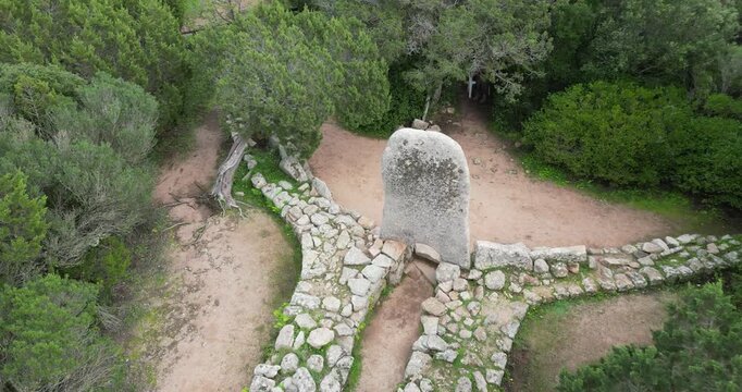 The giant tomb of Li Mizzani near Palau in the northeast of Sardinia.