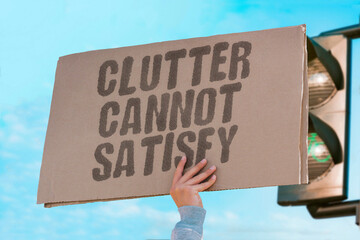 "Clutter Cannot Satisfy" increasing household possessions does not produce corresponding increases in wellbeing. INCREASING. HOUSEHOLD. CORRESPONDING. INCREASES. RESEARCH. © AndriiKoval