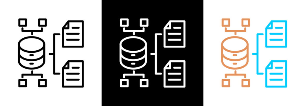 Data Model on white and black background