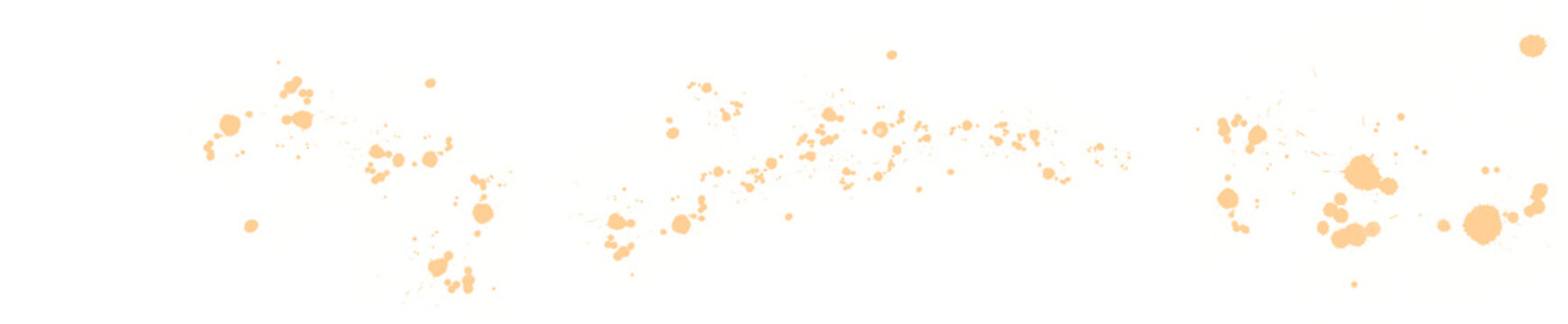 Copper Brown Paint Splatter and Ink Splash, Rust Color Liquid Spray Texture Isolated on Transparent Background, Vintage Grungy Abstract Element for Design
