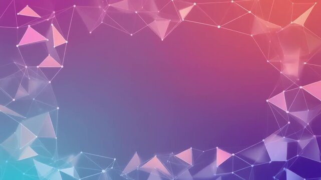 Abstract Geometric Network Border Animation with Gradient Background