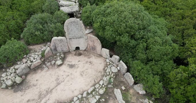 The giant tomb S'Ena e Thomes in Sardinia, Italy