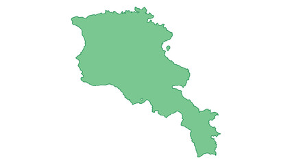 Obraz premium Armenia outline green