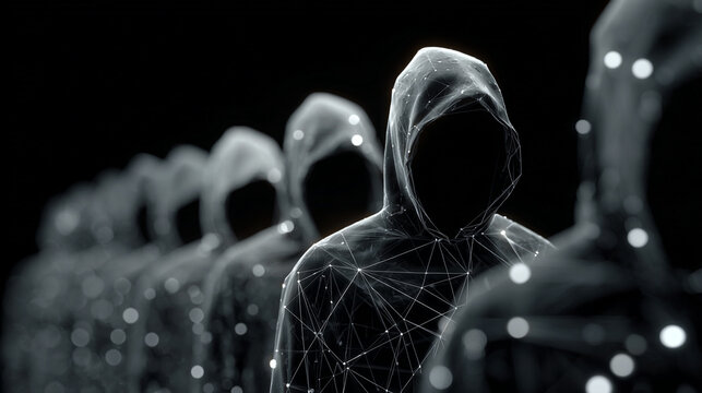 Hacker are planning to hack and attack networks and cyber security systems and stands on the peak of success amid tall, innovative Smart city and graphs with statistics to analyze business potential