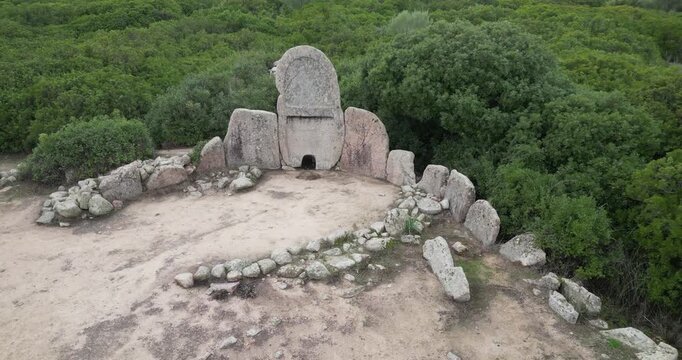 The giant tomb S'Ena e Thomes in Sardinia, Italy